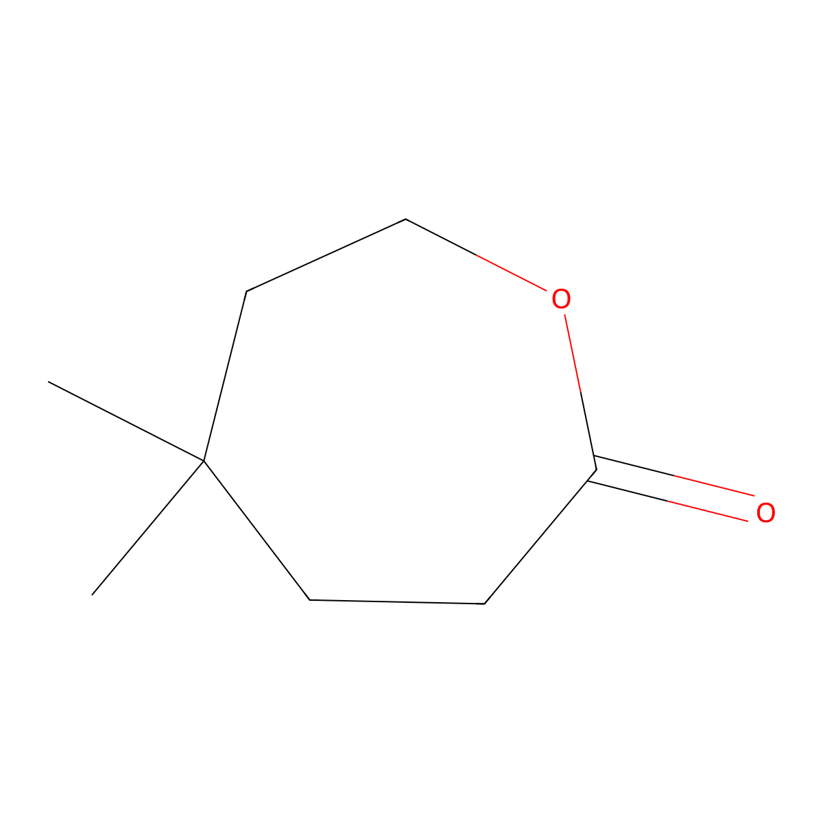 5,5-Dimethyloxepan-2-one molecular structure, CAS 60187-76-0