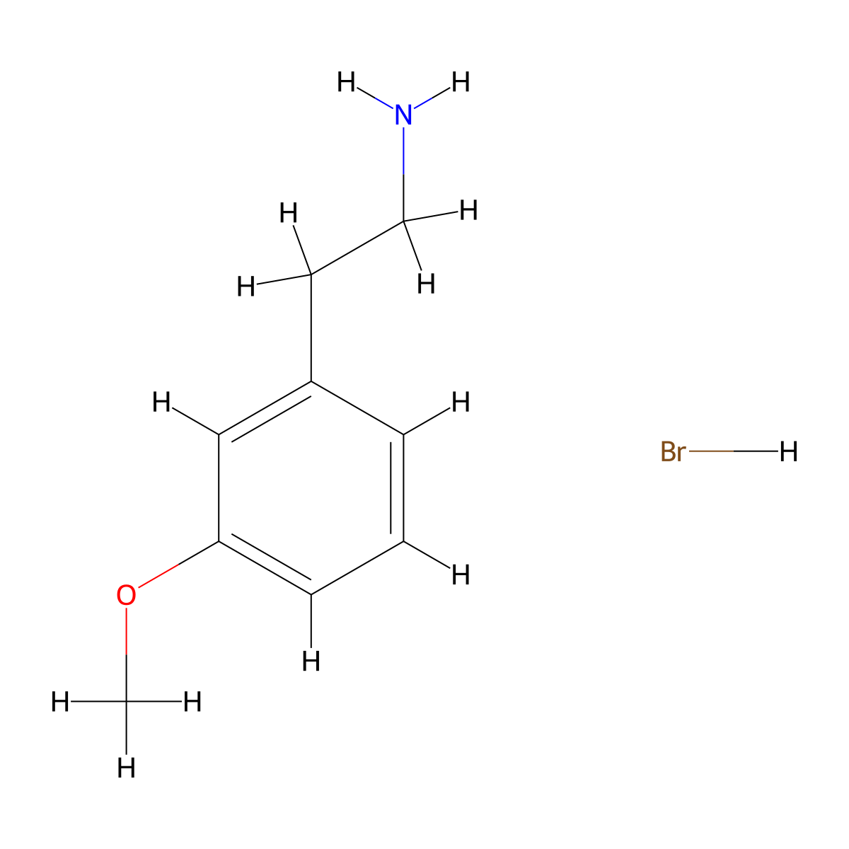 3-Methoxyphenylethylammonium Bromide molecular structure, CAS 60189-29-9