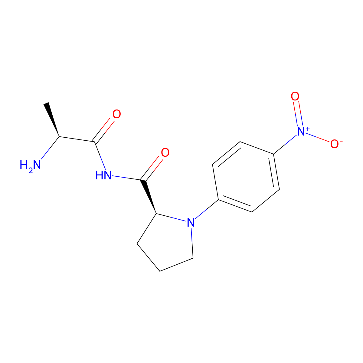Alanylproline-4-nitroanilide molecular structure, CAS 60189-44-8