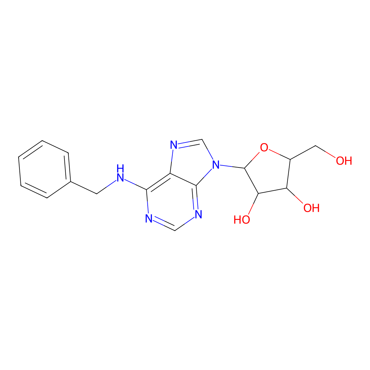 Benzoadenosine molecular structure, CAS 60189-62-0
