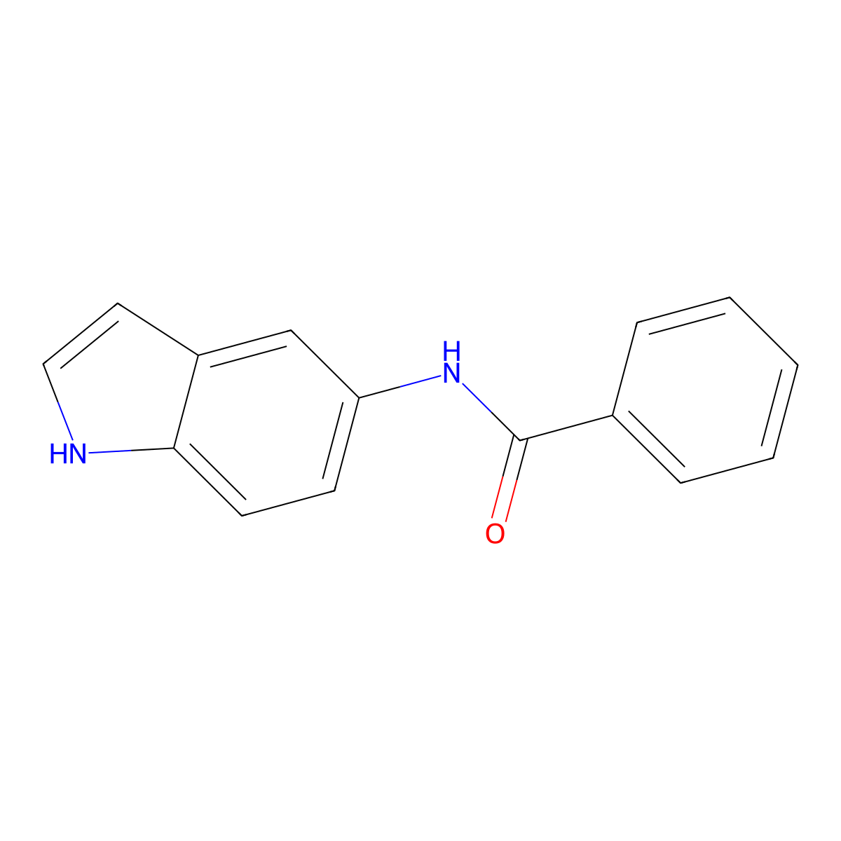N-(1H-indol-5-yl)benzamide molecular structure, CAS 6019-39-2