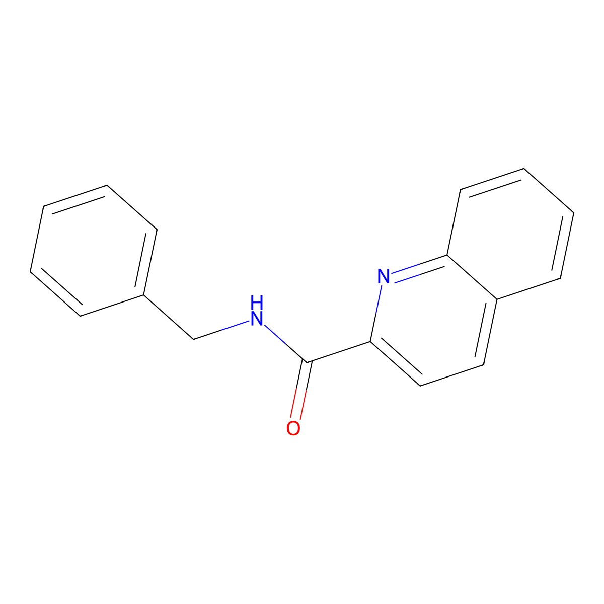 N-benzylquinoline-2-carboxamide molecular structure, CAS 6019-43-8