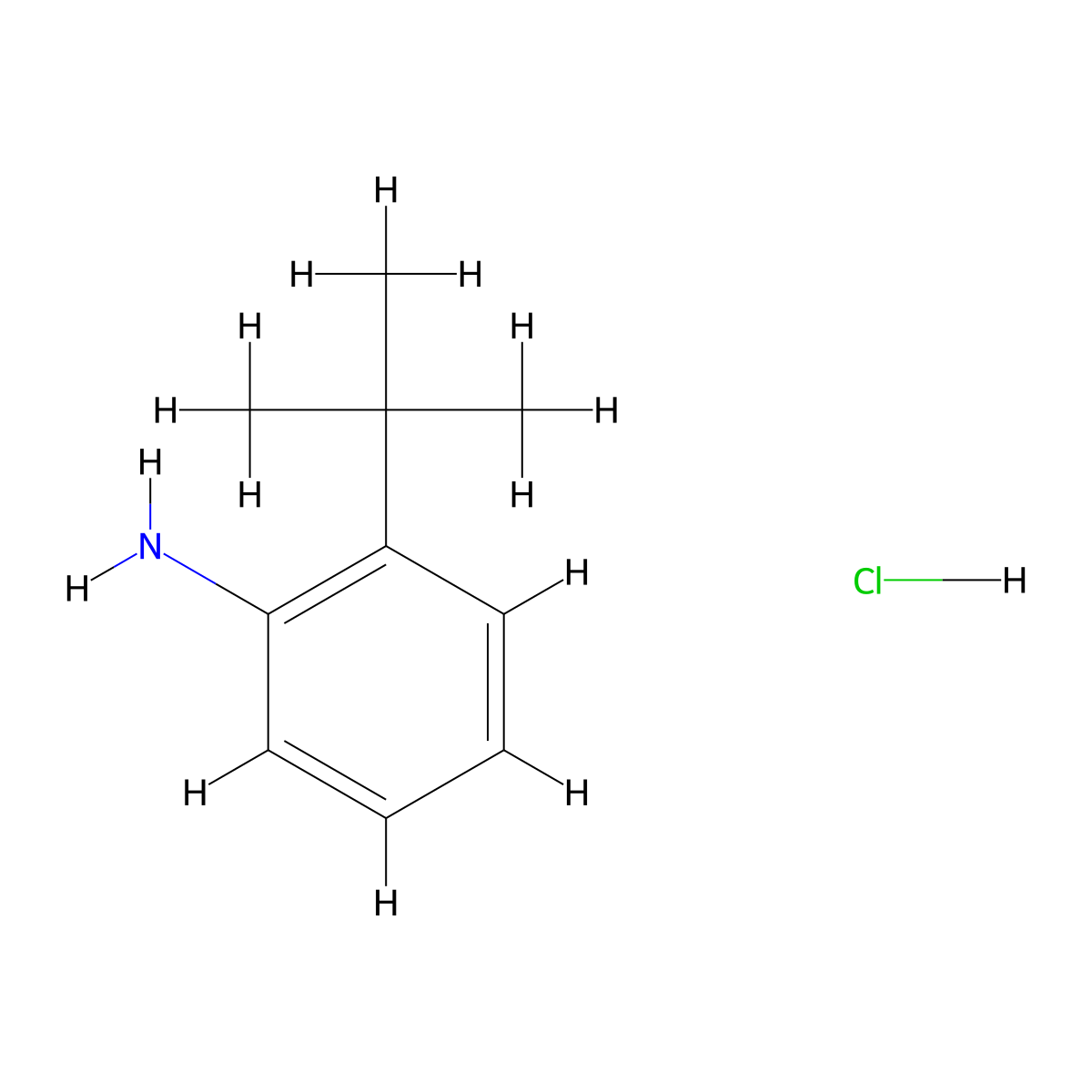 2-tert-butylaniline Hydrochloride molecular structure, CAS 60190-54-7