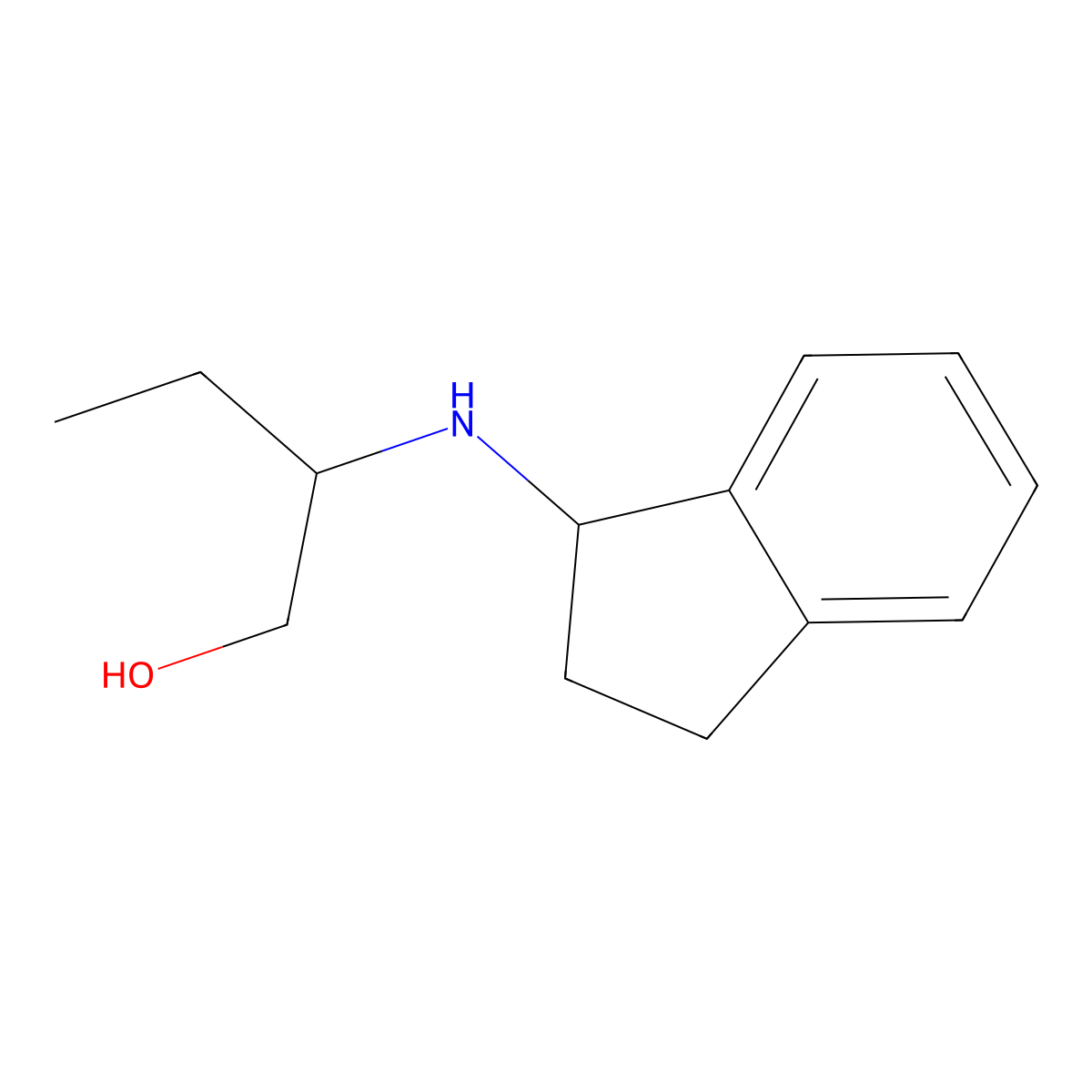 2-[(2,3-Dihydro-1H-inden-1-yl)amino]butan-1-ol molecular structure, CAS 60191-45-9