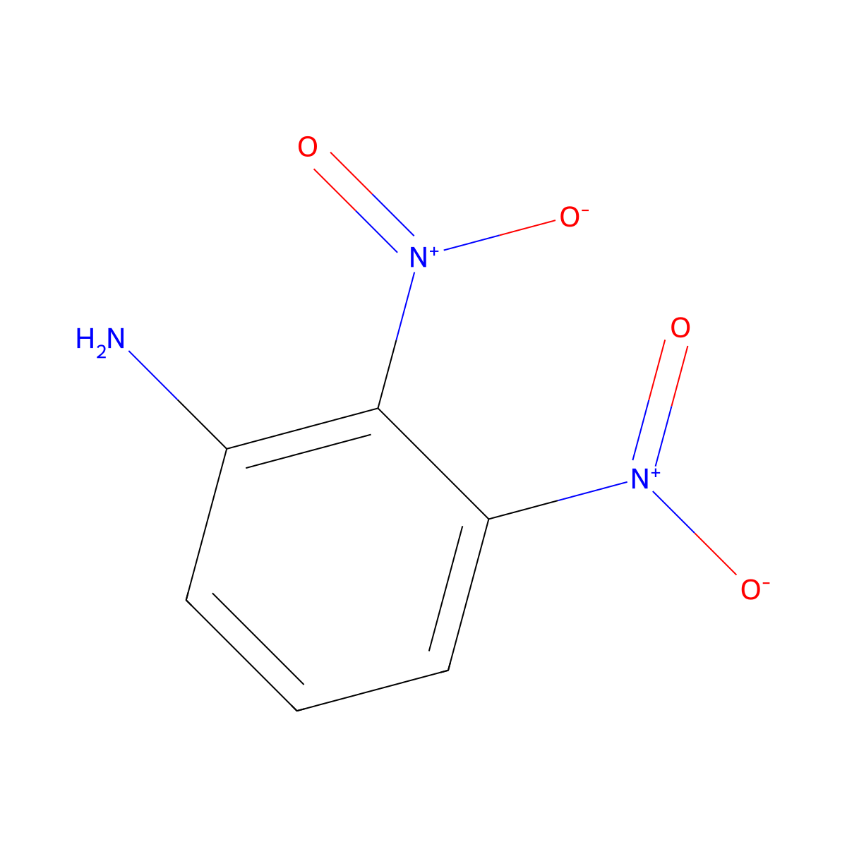 Ar,ar-dinitrobenzenamine molecular structure, CAS 602-03-9