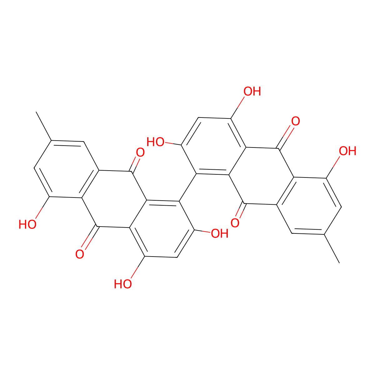 Skyrin molecular structure, CAS 602-06-2
