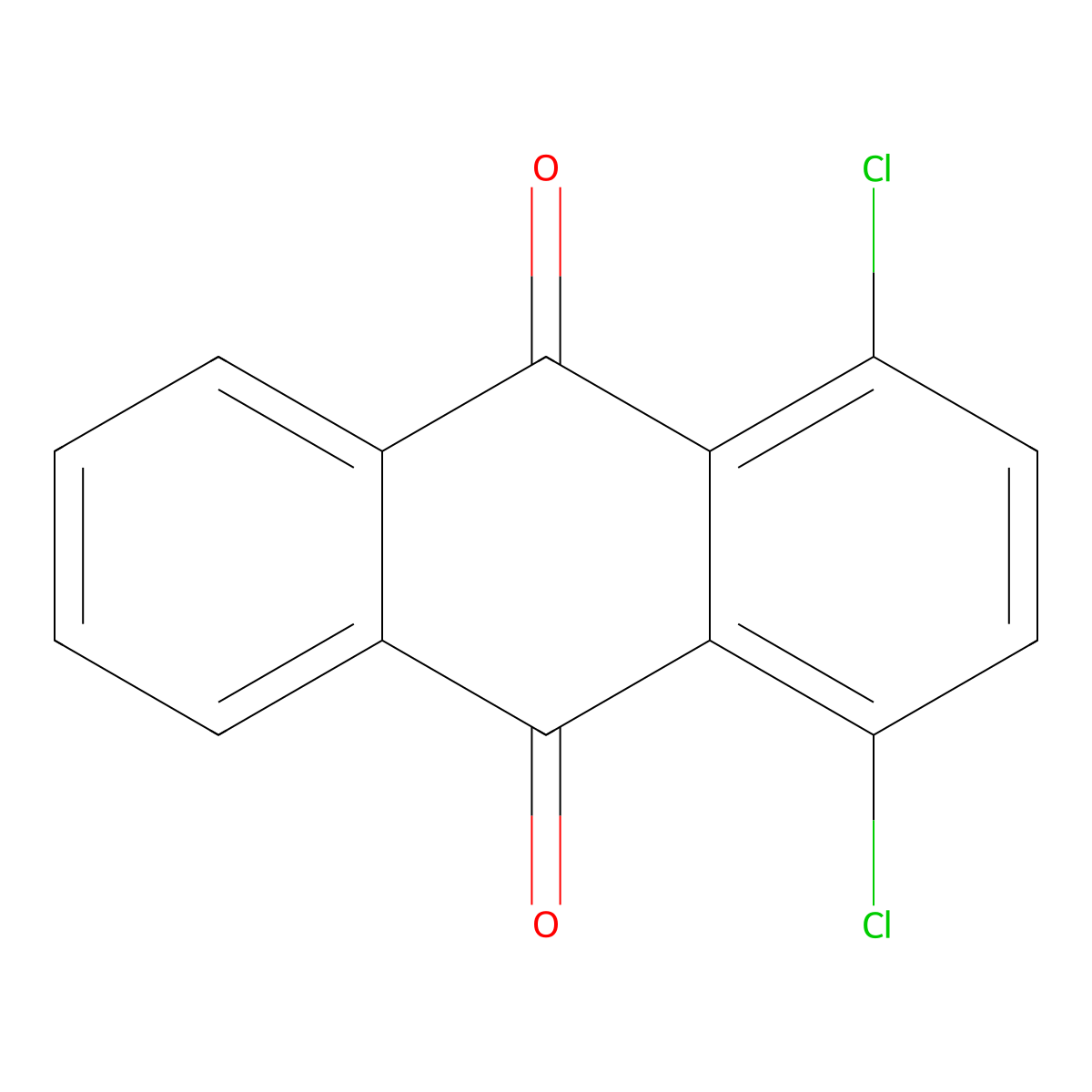 1,4-Dichloroanthraquinone molecular structure, CAS 602-25-5