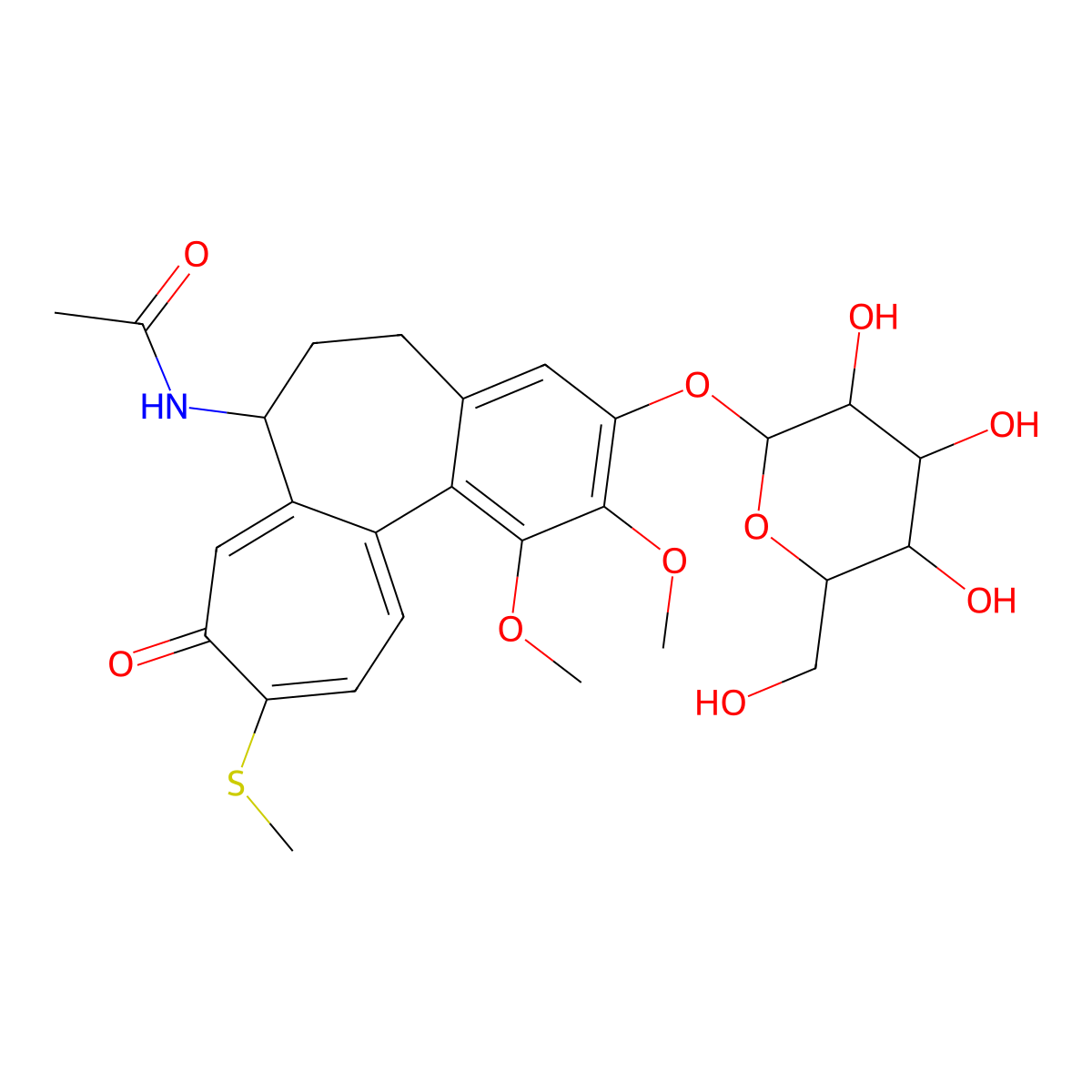 Thiocolchicoside molecular structure, CAS 602-41-5