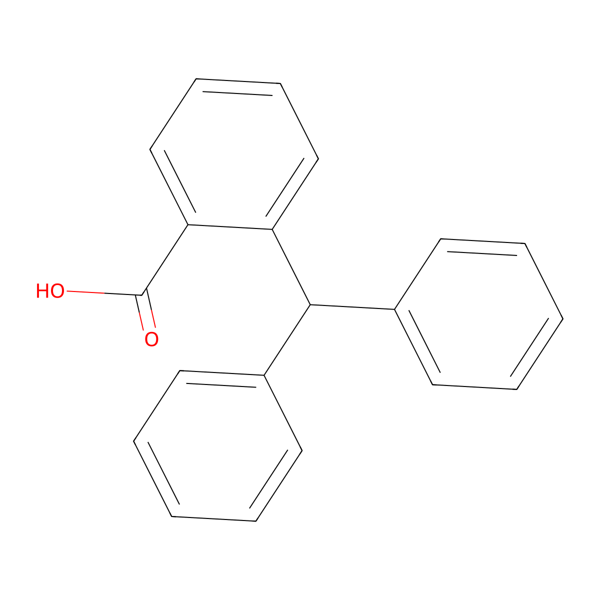 2-Benzhydrylbenzoic acid molecular structure, CAS 602-50-6