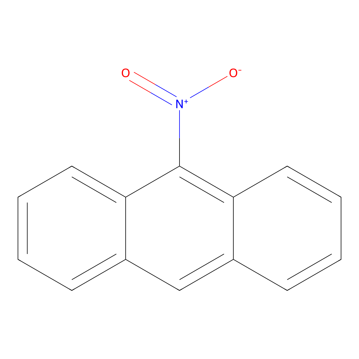 9-Nitroanthracene molecular structure, CAS 602-60-8