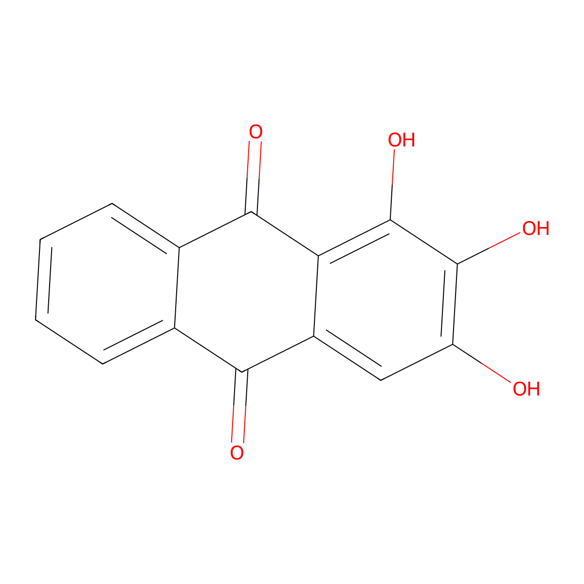 Anthragallol molecular structure, CAS 602-64-2