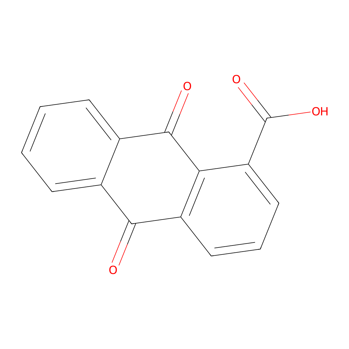 9,10-Dioxo-9,10-dihydroanthracene-1-carboxylic acid molecular structure, CAS 602-69-7