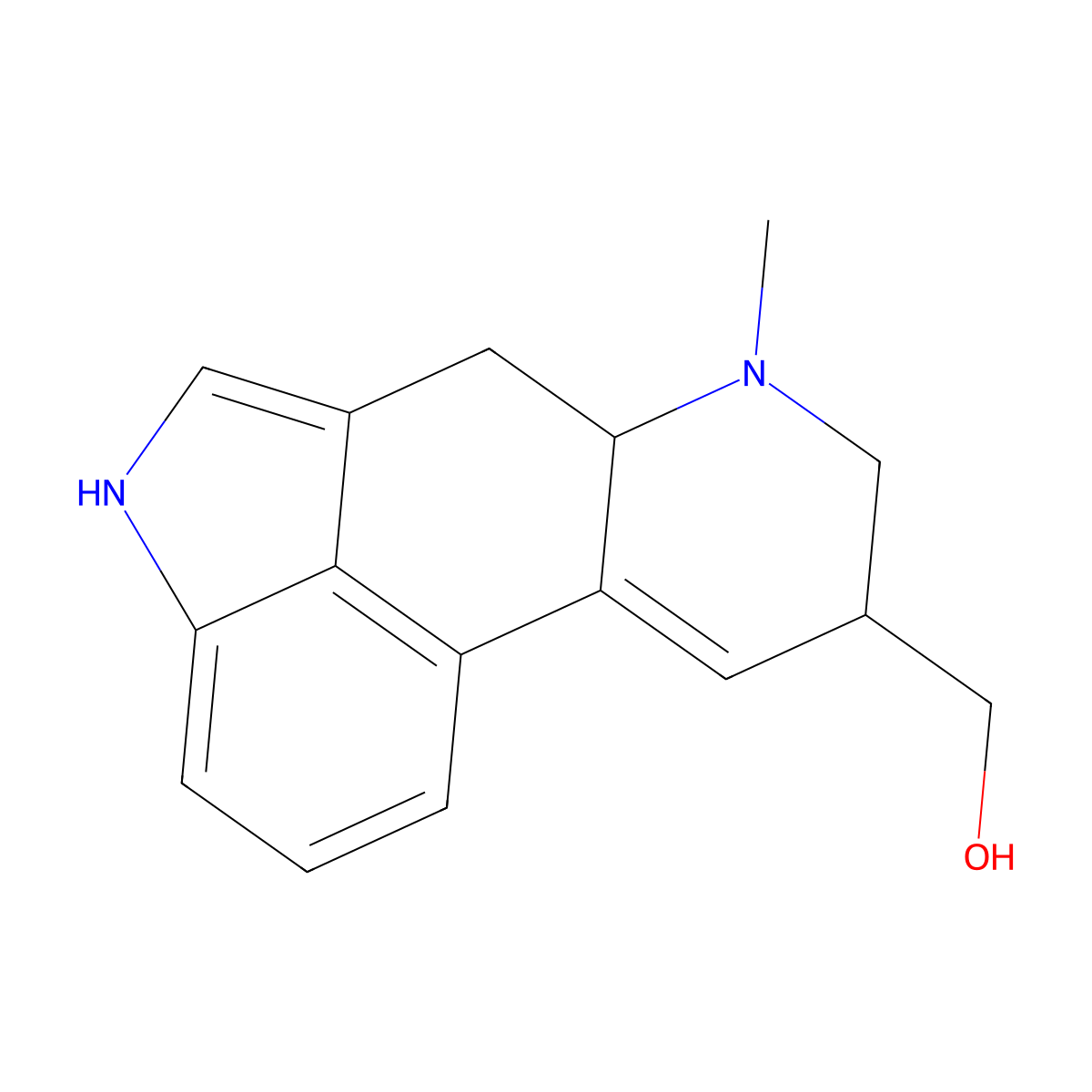 Lysergol molecular structure, CAS 602-85-7
