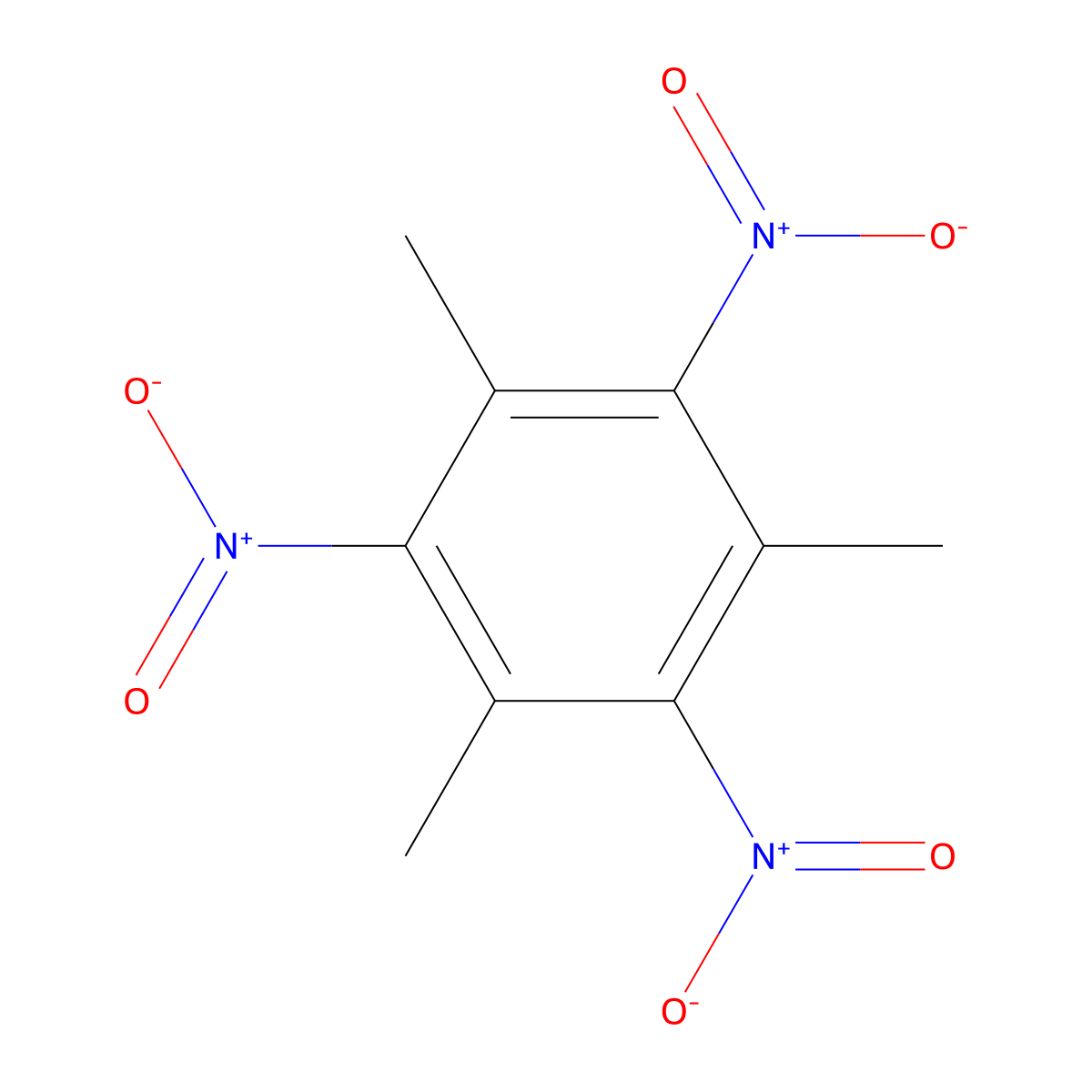 1,3,5-Trimethyl-2,4,6-trinitrobenzene molecular structure, CAS 602-96-0