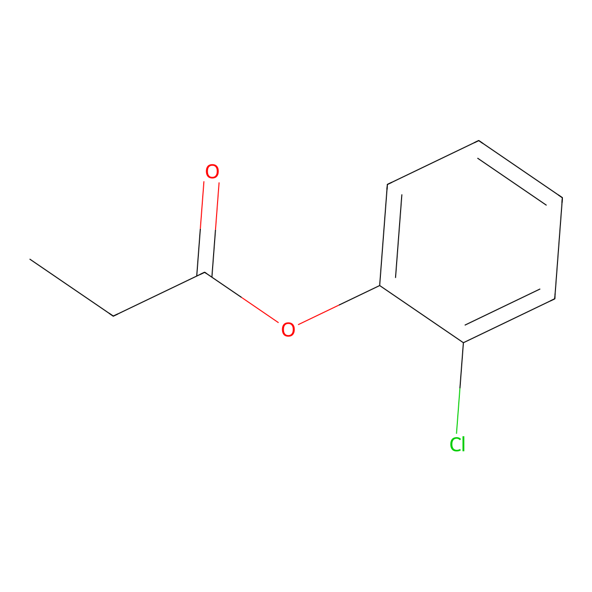 2-Chlorophenyl propionate molecular structure, CAS 60202-89-3