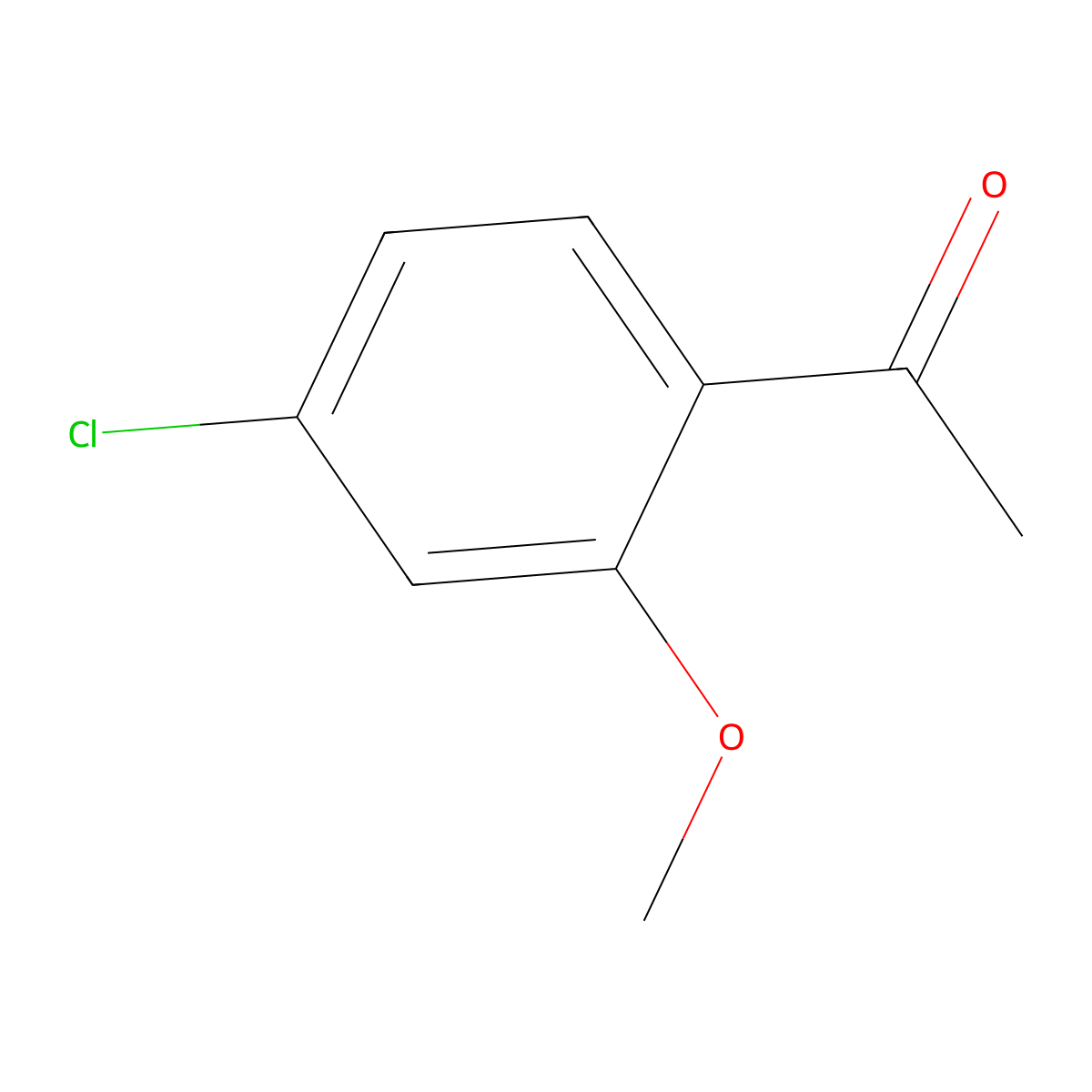 1-(4-Chloro-2-methoxyphenyl)ethan-1-one molecular structure, CAS 60207-19-4