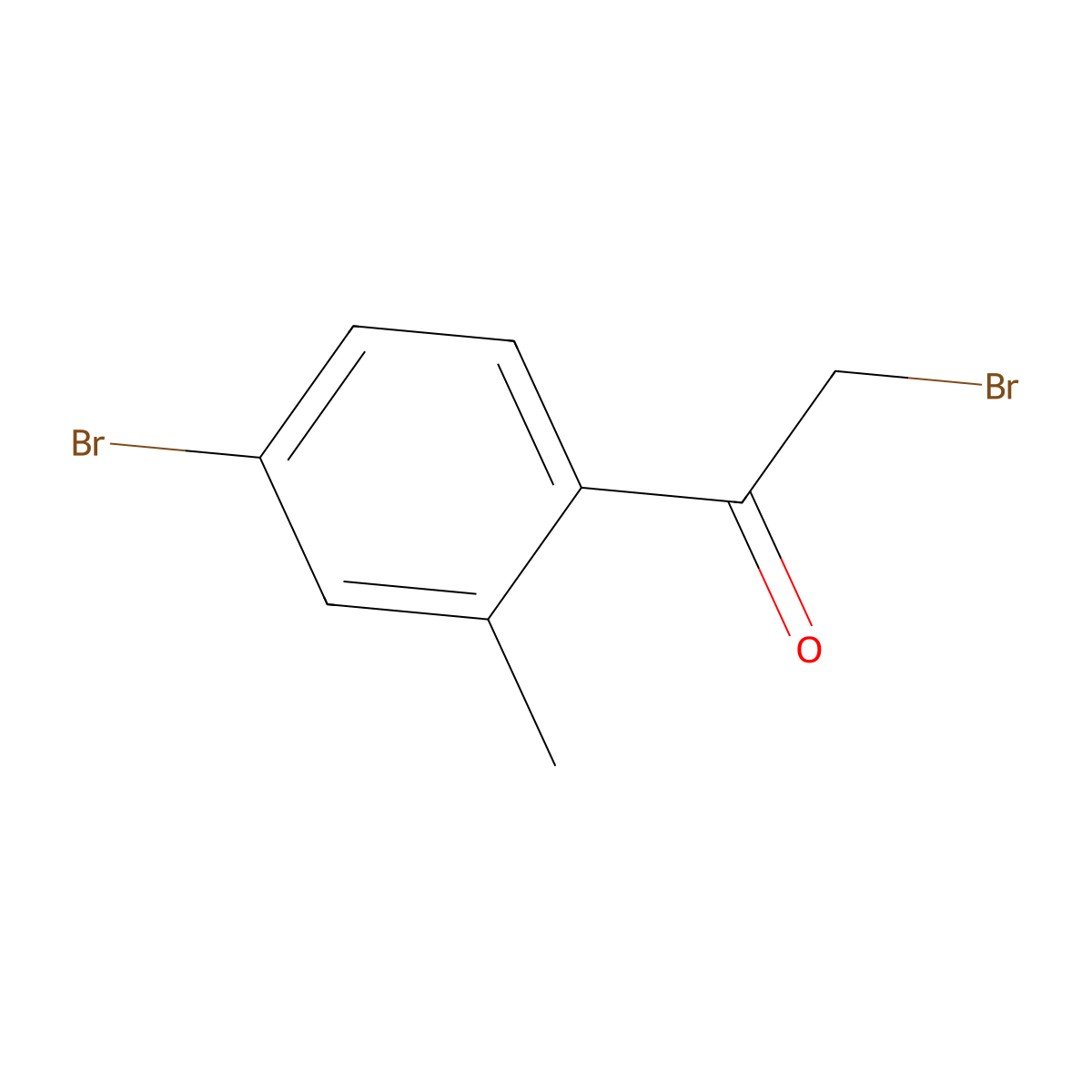 2-Bromo-1-(4-bromo-2-methylphenyl)ethanone molecular structure, CAS 60207-20-7