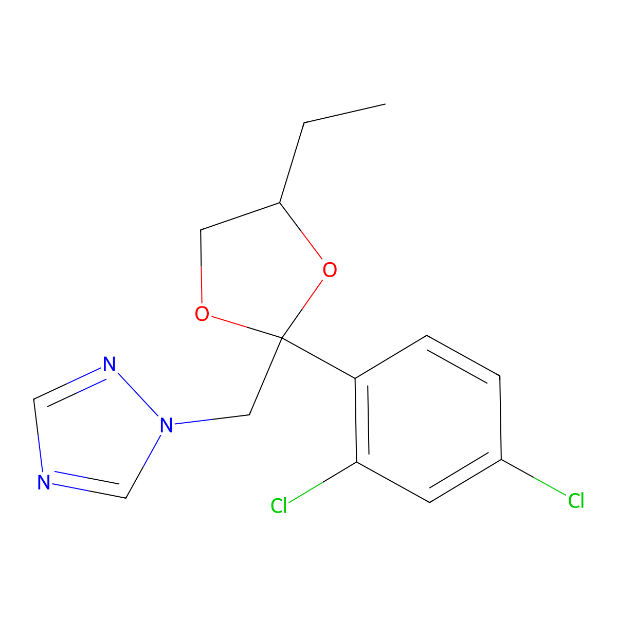Etaconazole molecular structure, CAS 60207-93-4