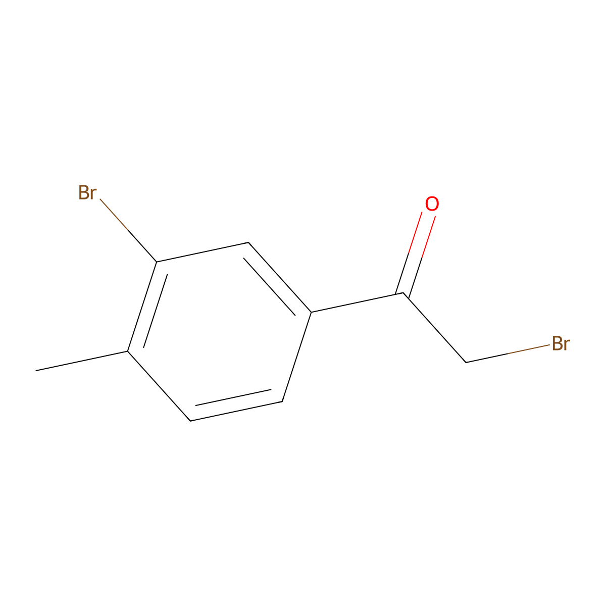 2-Bromo-1-(3-bromo-4-methylphenyl)ethanone molecular structure, CAS 60208-05-1