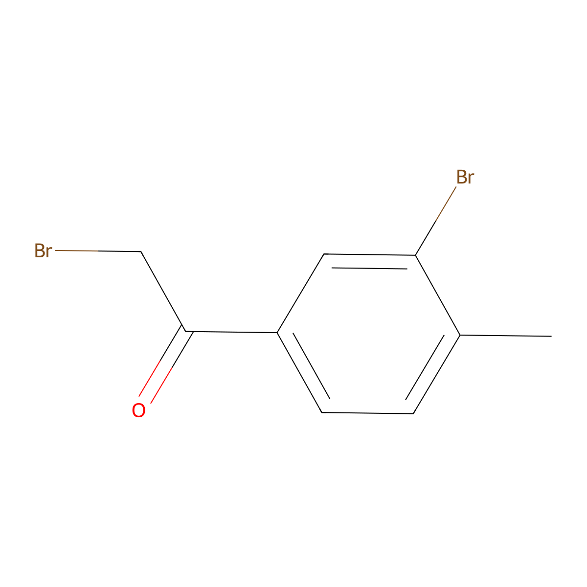 2-Bromo-1-(3-bromo-4-methylphenyl)ethanone molecular structure, CAS 60208-05-1