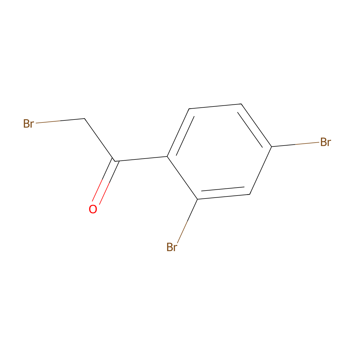 2-Bromo-1-(2,4-dibromophenyl)ethanone molecular structure, CAS 60208-07-3