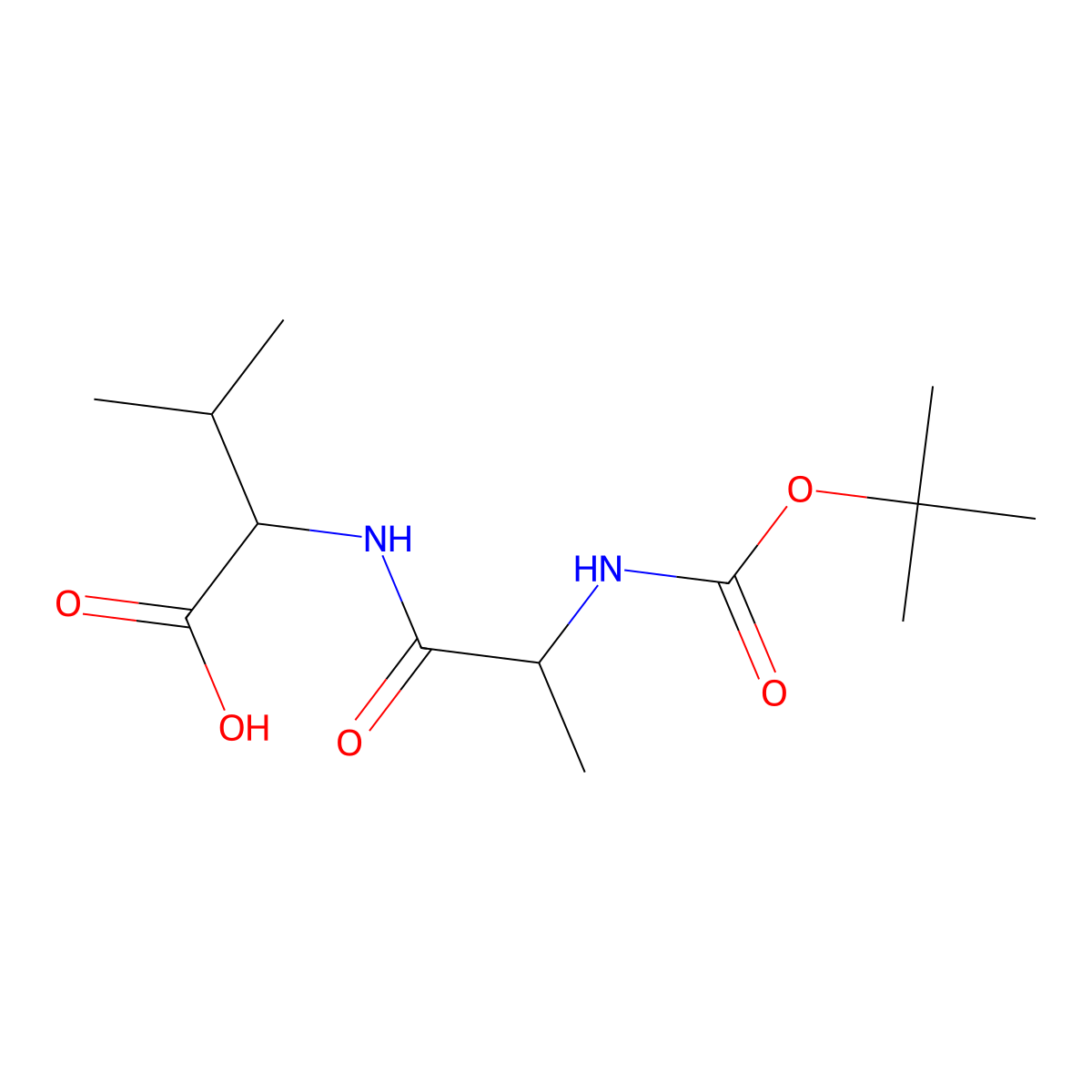 L-Valine, N-[(1,1-dimethylethoxy)carbonyl]-L-alanyl- molecular structure, CAS 60209-59-8