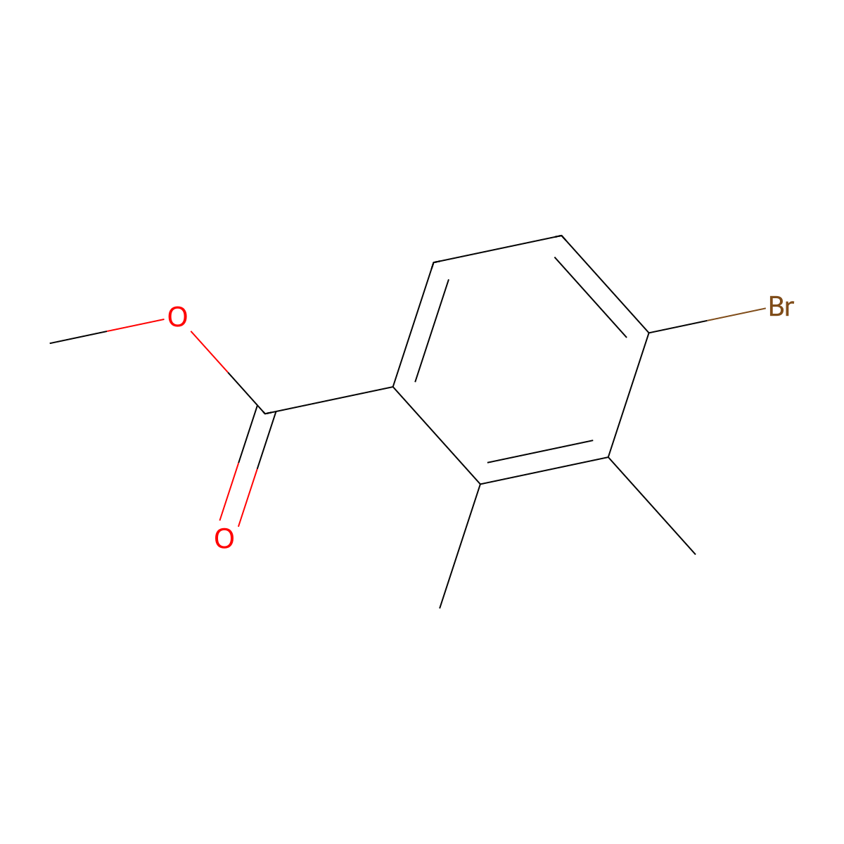 Methyl 4-bromo-2,3-dimethylbenzoate molecular structure, CAS 6021-32-5