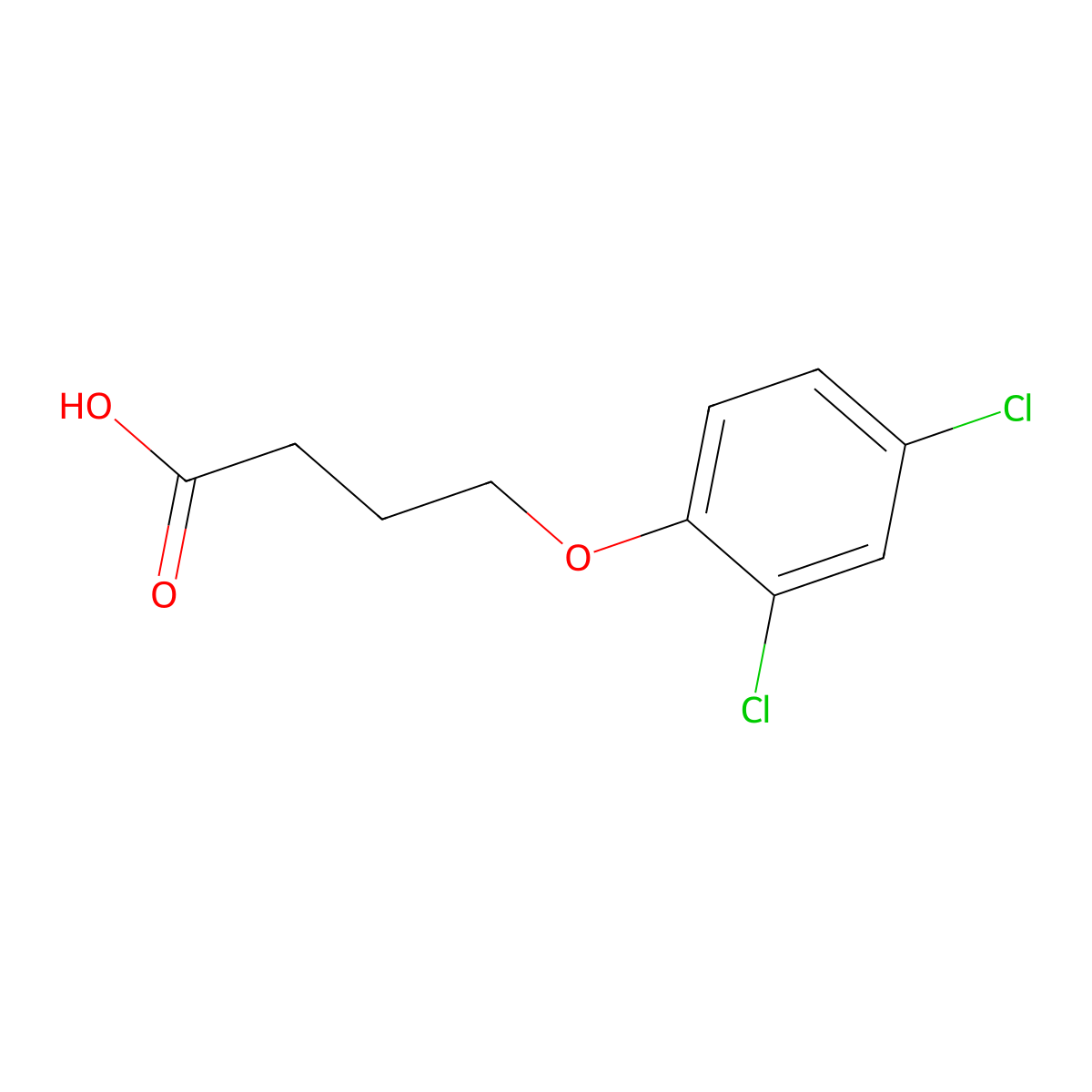 4-(2,4-Dichlorophenoxy)butyric acid molecular structure, CAS 60210-83-5