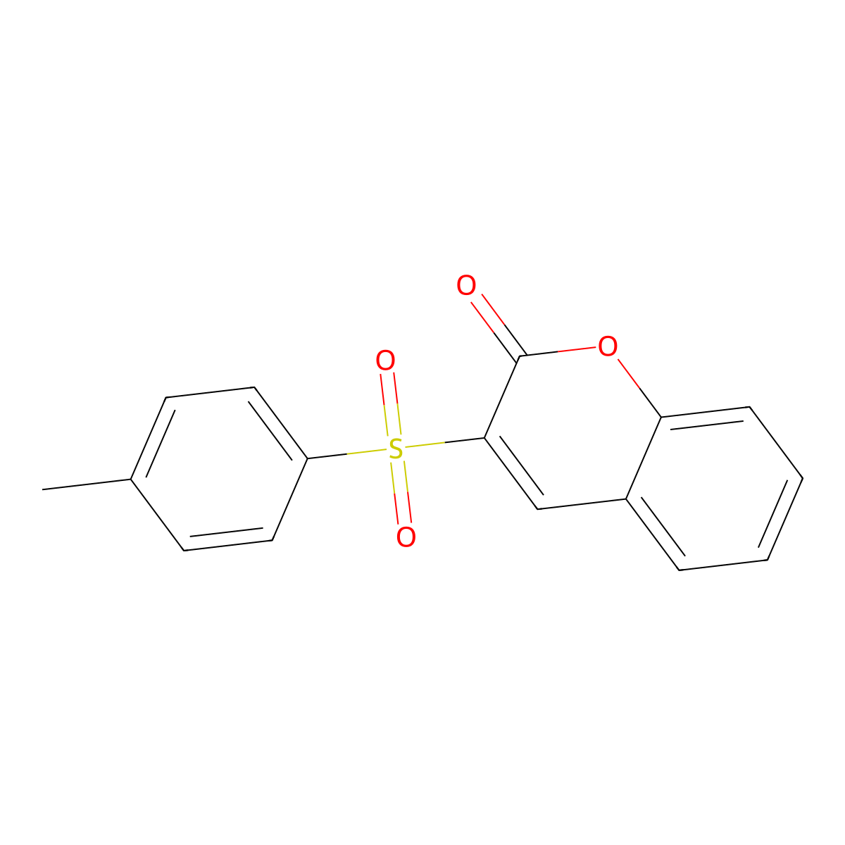 3-[(4-methylphenyl)sulfonyl]-2H-chromen-2-one molecular structure, CAS 60211-73-6