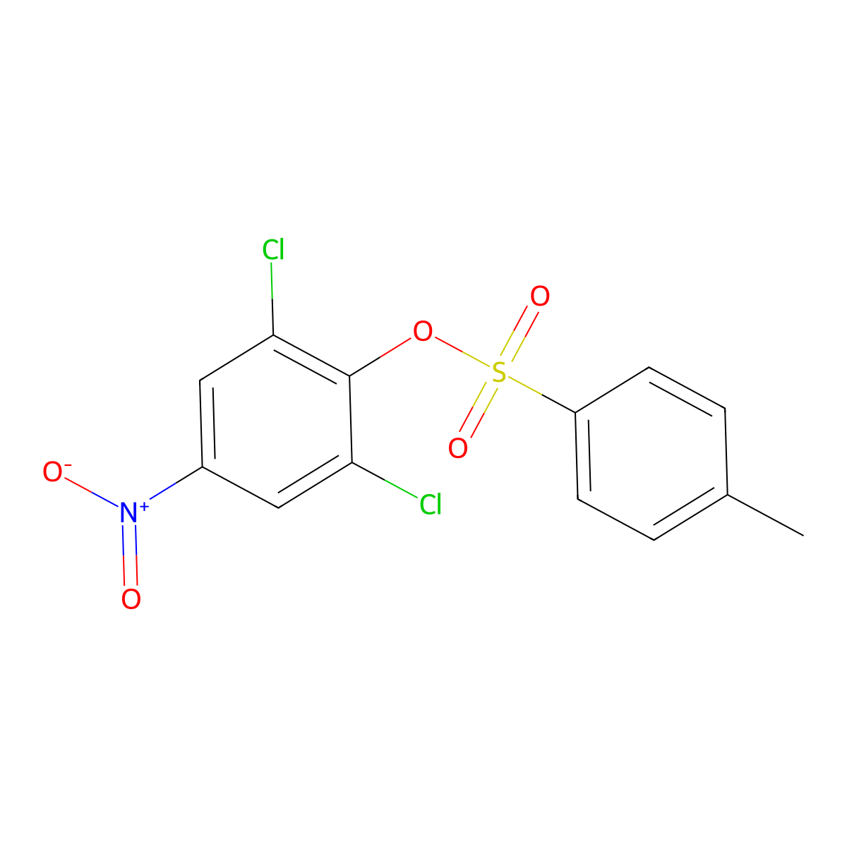 2,6-Dichloro-4-nitrophenyl 4-methylbenzene-1-sulfonate molecular structure, CAS 60212-37-5