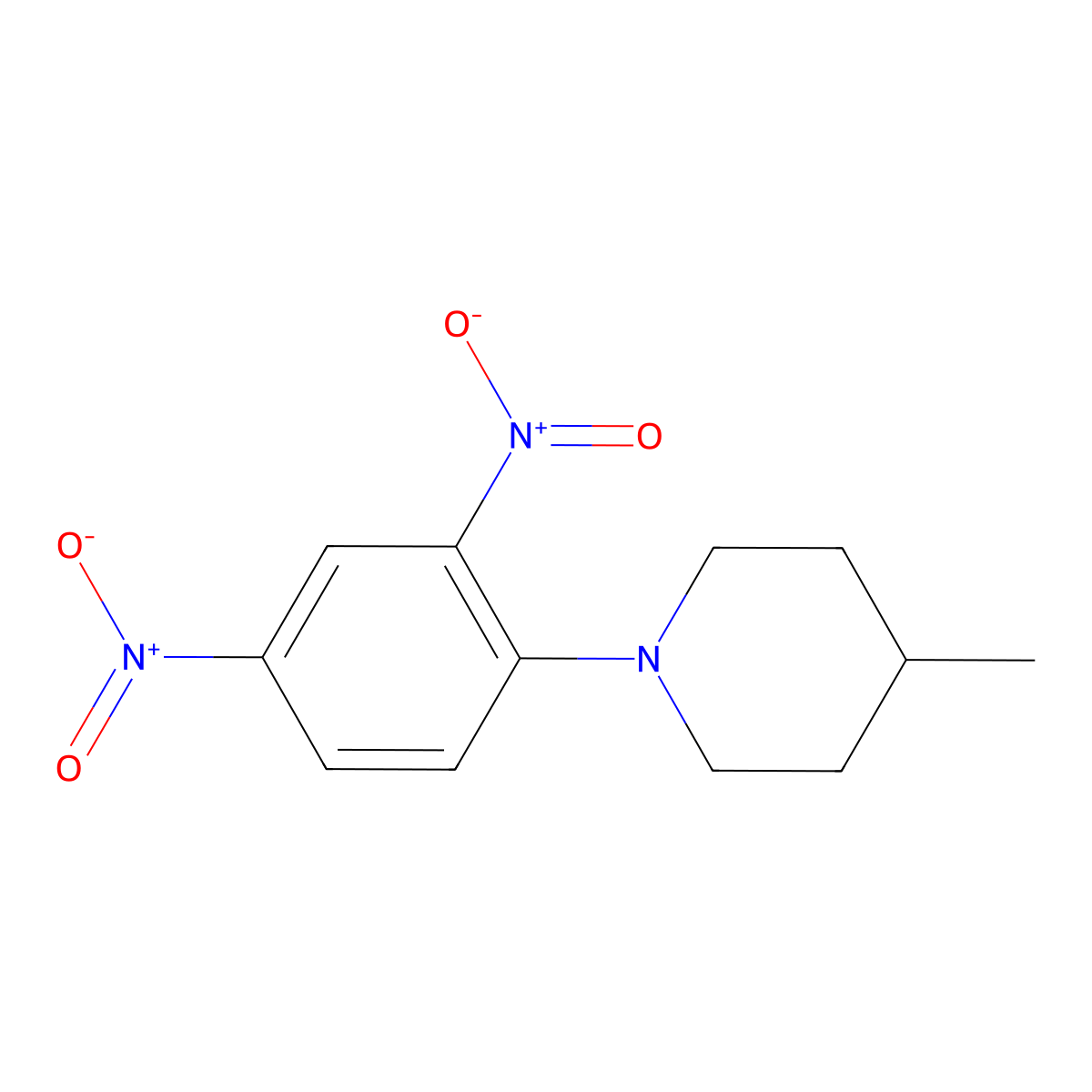 1-(2,4-Dinitrophenyl)-4-methylpiperidine molecular structure, CAS 60212-38-6
