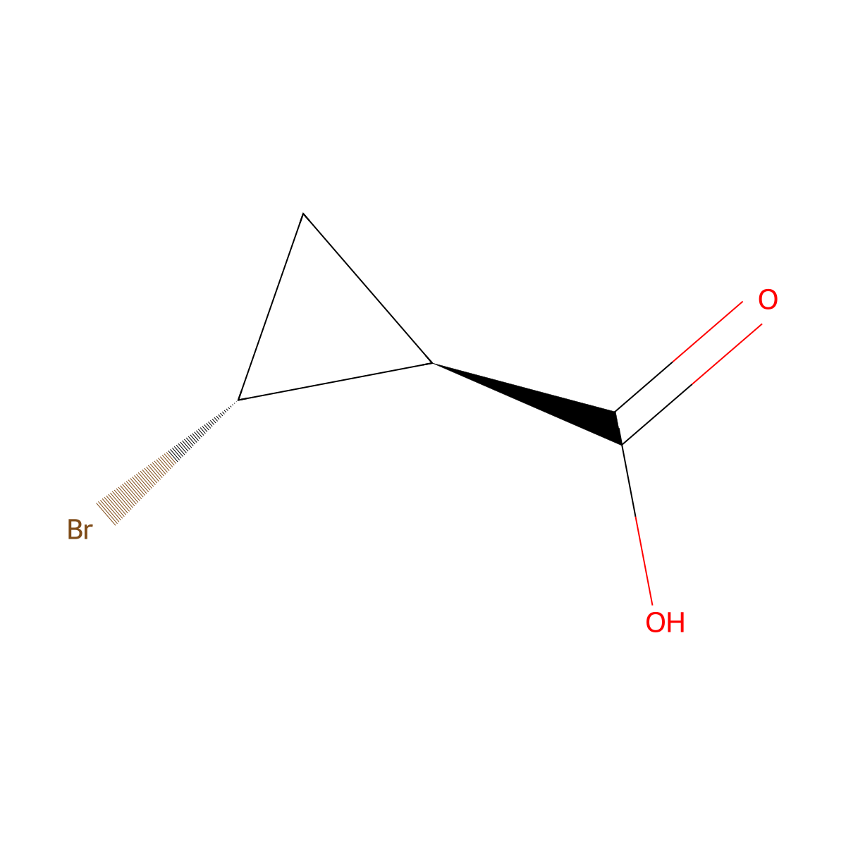 rac-(1R,2S)-2-bromocyclopropane-1-carboxylic acid molecular structure, CAS 60212-40-0