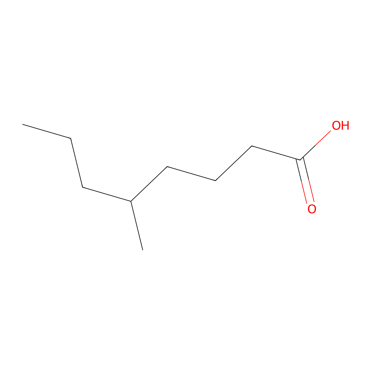5-Methyloctanoic acid molecular structure, CAS 60218-42-0