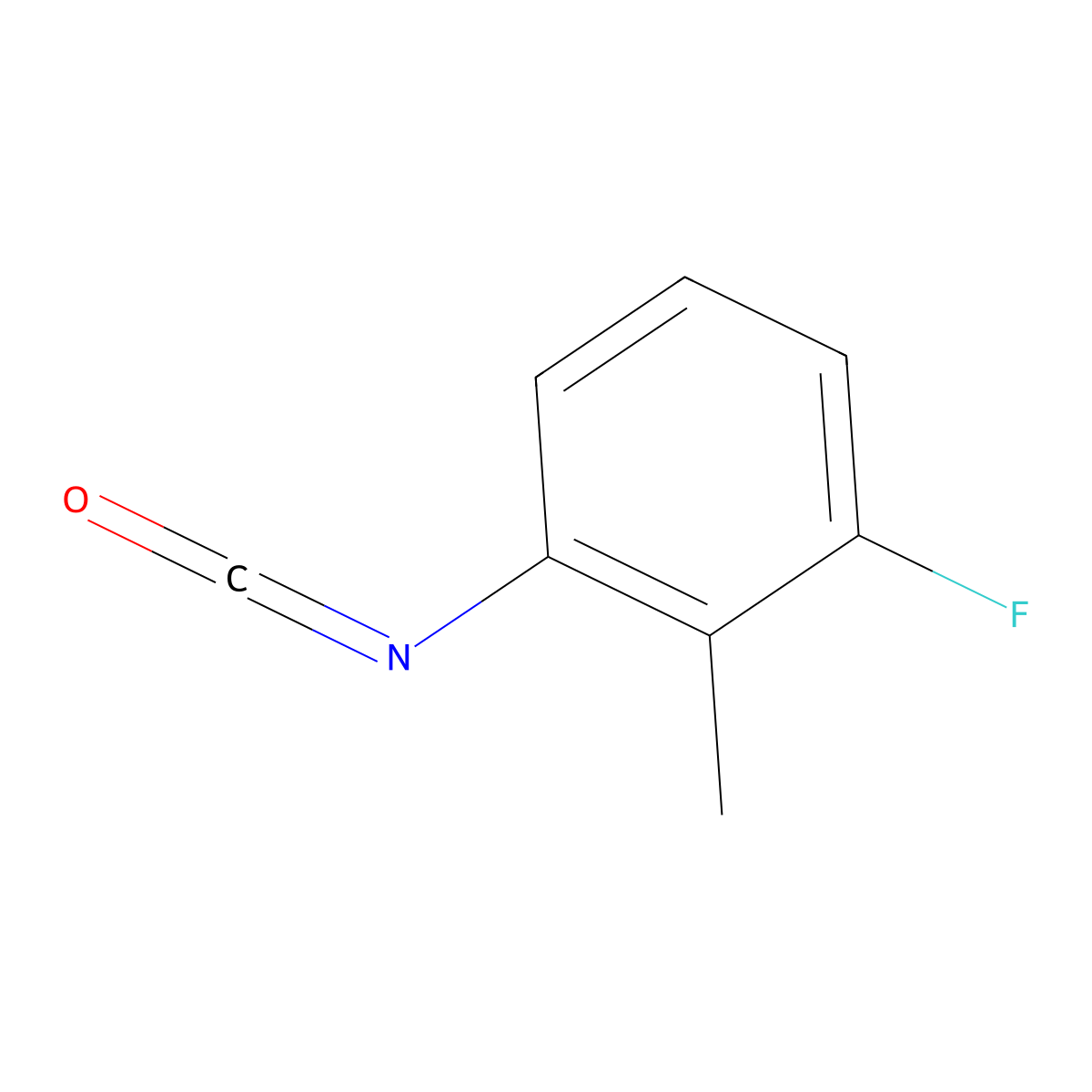 3-Fluoro-2-methylphenyl isocyanate molecular structure, CAS 60221-81-0