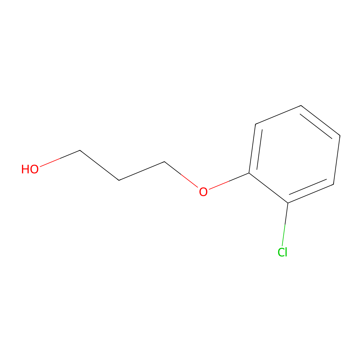 3-(2-Chlorophenoxy)propan-1-ol molecular structure, CAS 60222-56-2