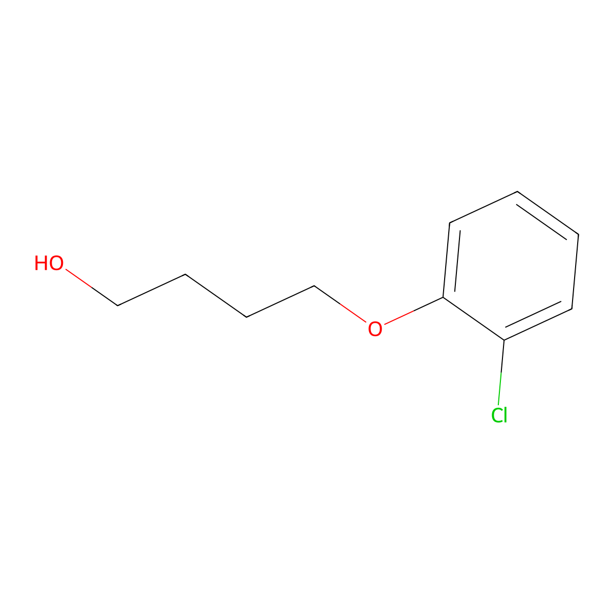 4-(2-Chlorophenoxy)-1-butanol molecular structure, CAS 60222-60-8