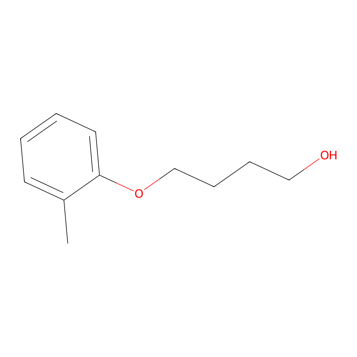 4-(2-Methylphenoxy)-1-butanol molecular structure, CAS 60222-63-1