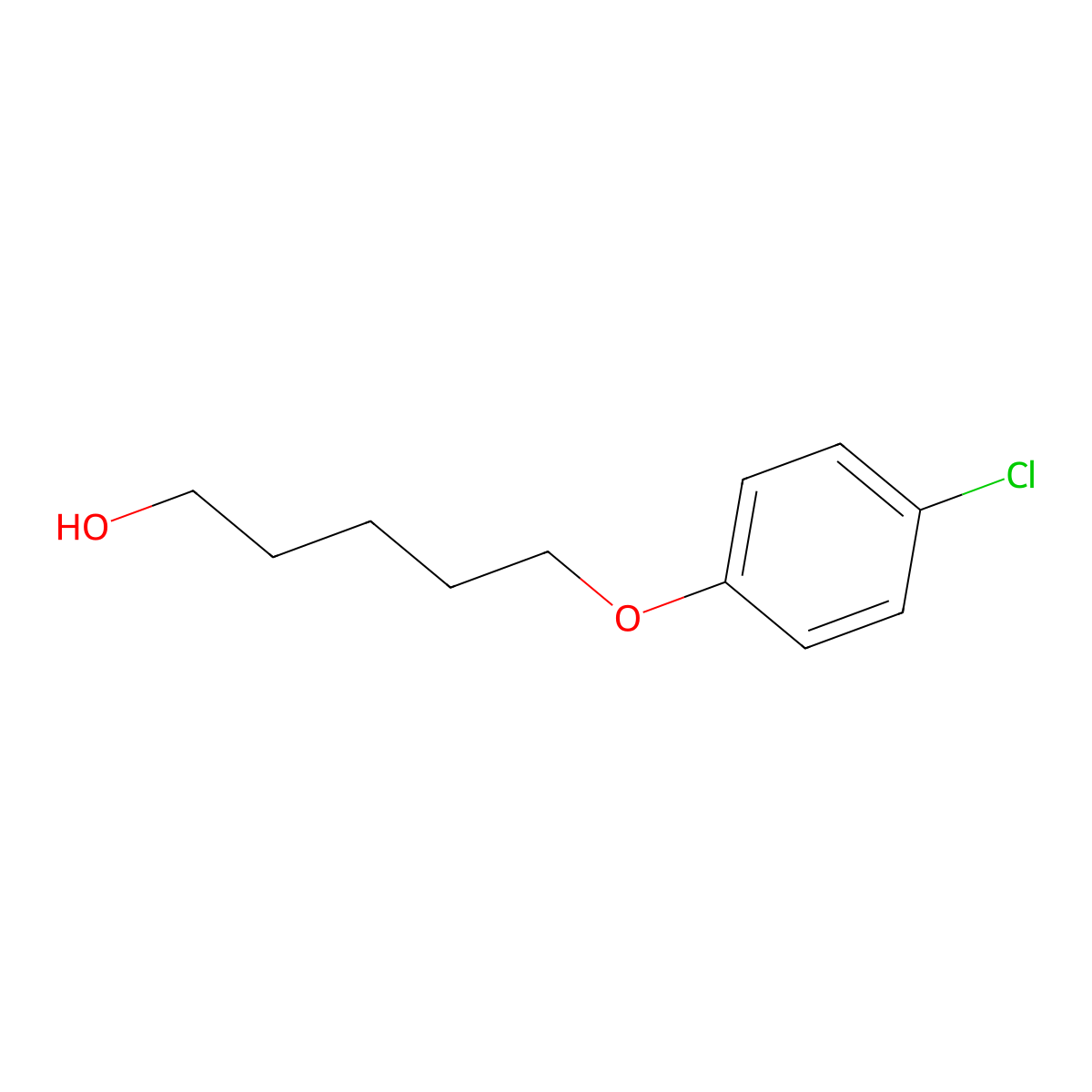 5-(4-Chlorophenoxy)pentan-1-ol molecular structure, CAS 60222-71-1