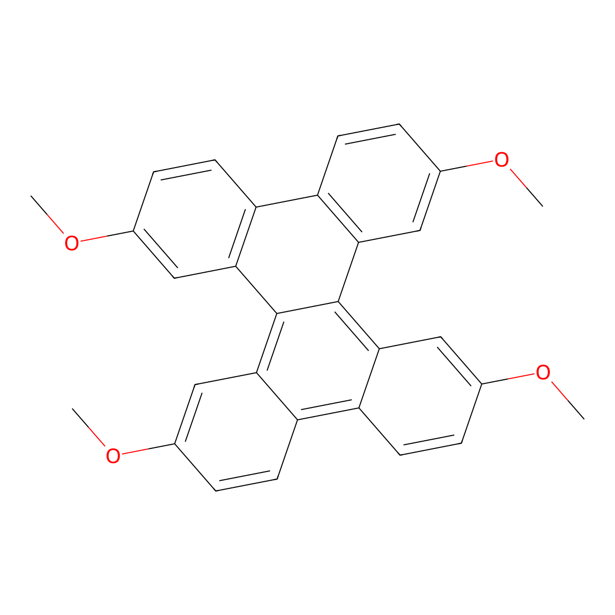 3,6,11,14-Tetramethoxydibenzo(g,p)chrysene molecular structure, CAS 60223-52-1