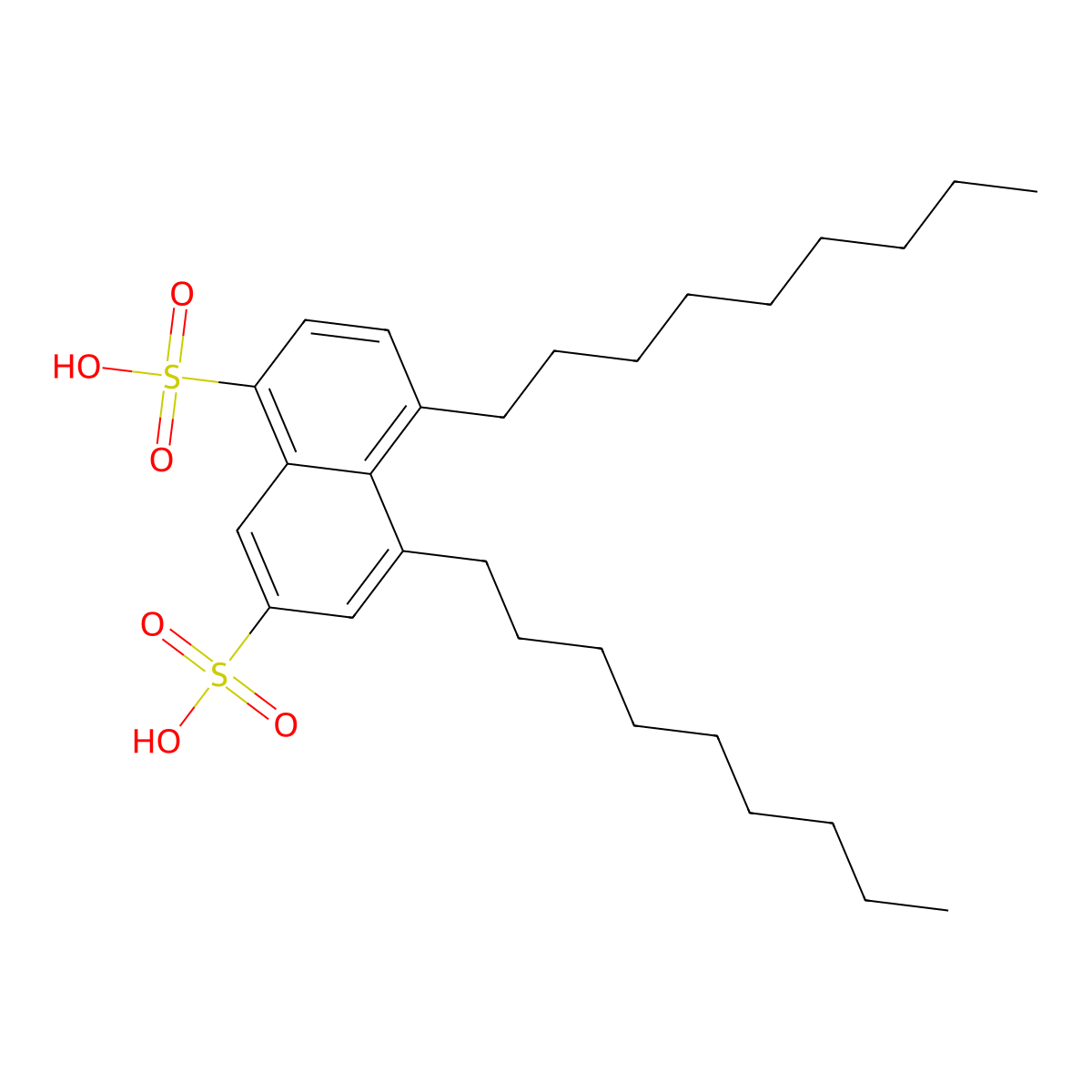 Naphthalenedisulfonic acid, dinonyl- molecular structure, CAS 60223-95-2