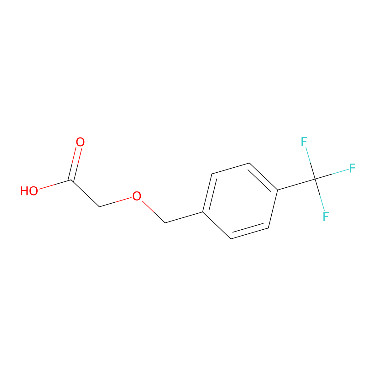 2-((4-(Trifluoromethyl)phenyl)methoxy)acetic acid molecular structure, CAS 602262-41-9