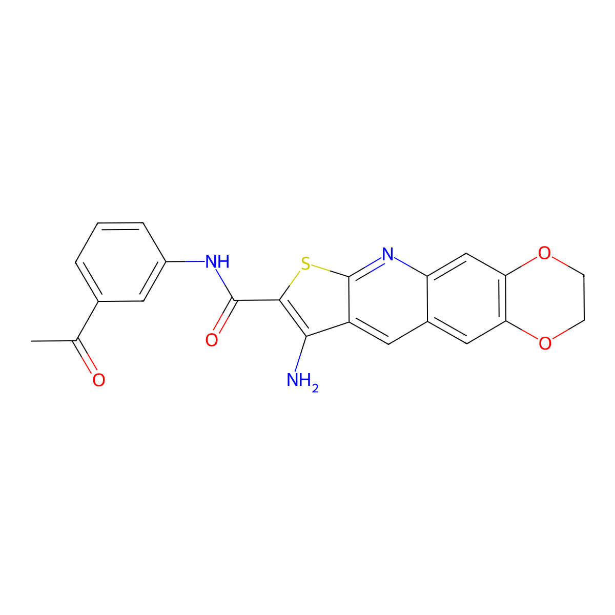 N-(3-acetylphenyl)-15-amino-4,7-dioxa-13-thia-11-azatetracyclo[8.7.0.0^{3,8}.0^{12,16}]heptadeca-1,3(8),9,11,14,16-hexaene-14-carboxamide molecular structure, CAS 602293-00-5