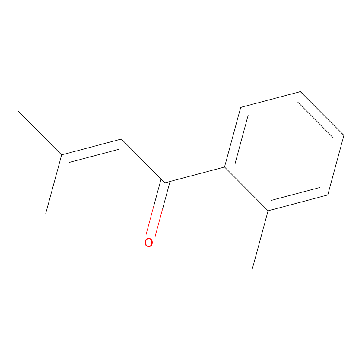 3-Methyl-1-(2-methylphenyl)but-2-en-1-one molecular structure, CAS 602295-87-4