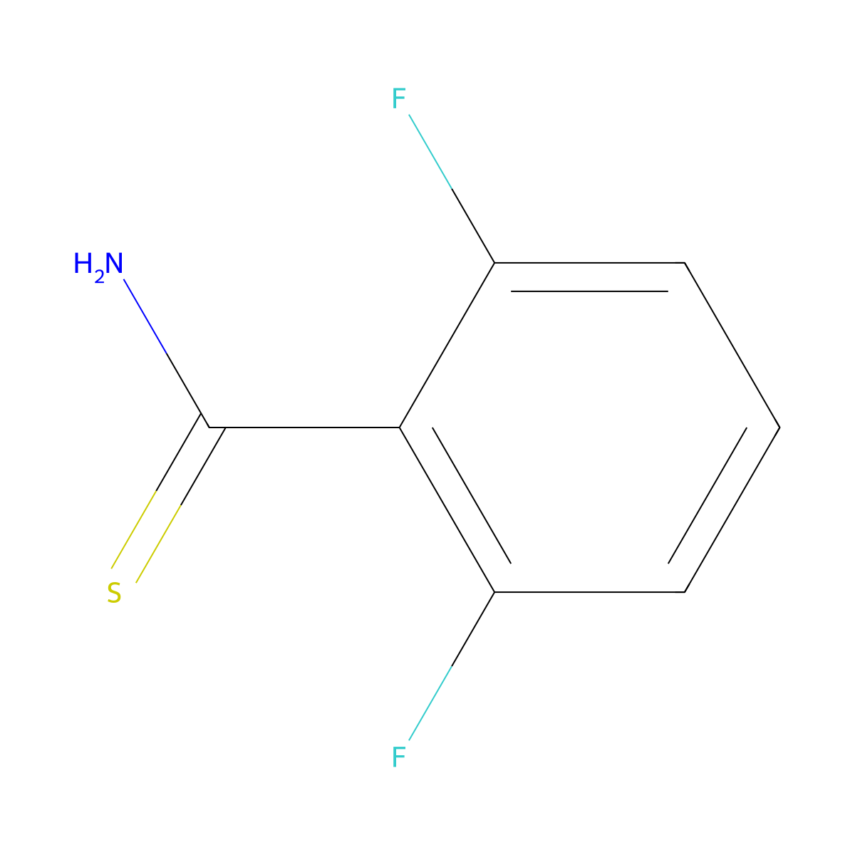 2,6-Difluorobenzene-1-carbothioamide molecular structure, CAS 60230-33-3