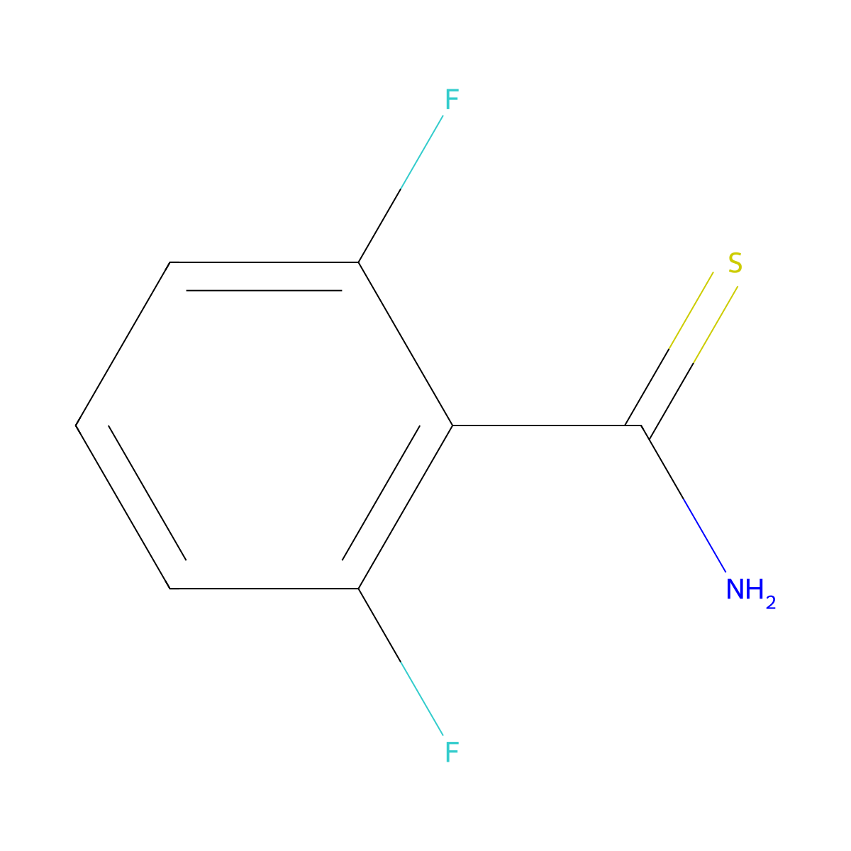 2,6-Difluorobenzene-1-carbothioamide molecular structure, CAS 60230-33-3