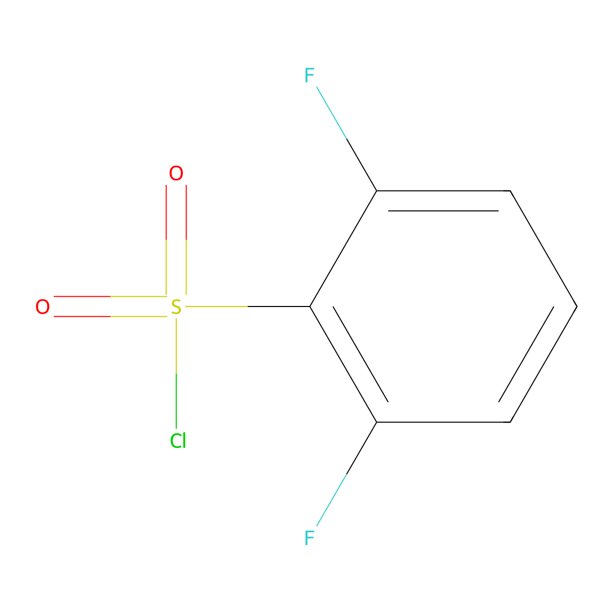 2,6-Difluorobenzenesulfonyl chloride molecular structure, CAS 60230-36-6