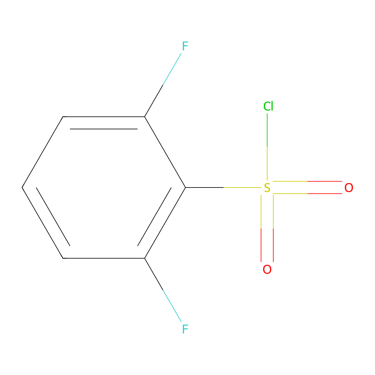 2,6-Difluorobenzenesulfonyl chloride molecular structure, CAS 60230-36-6