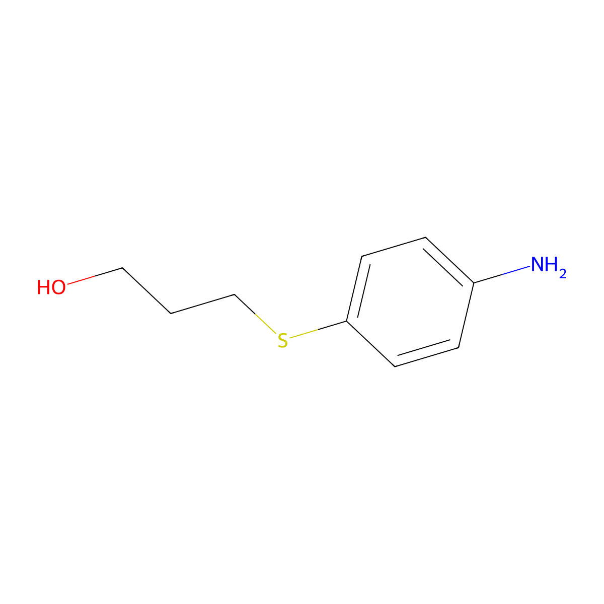3-[(4-Aminophenyl)sulfanyl]propan-1-ol molecular structure, CAS 602306-71-8