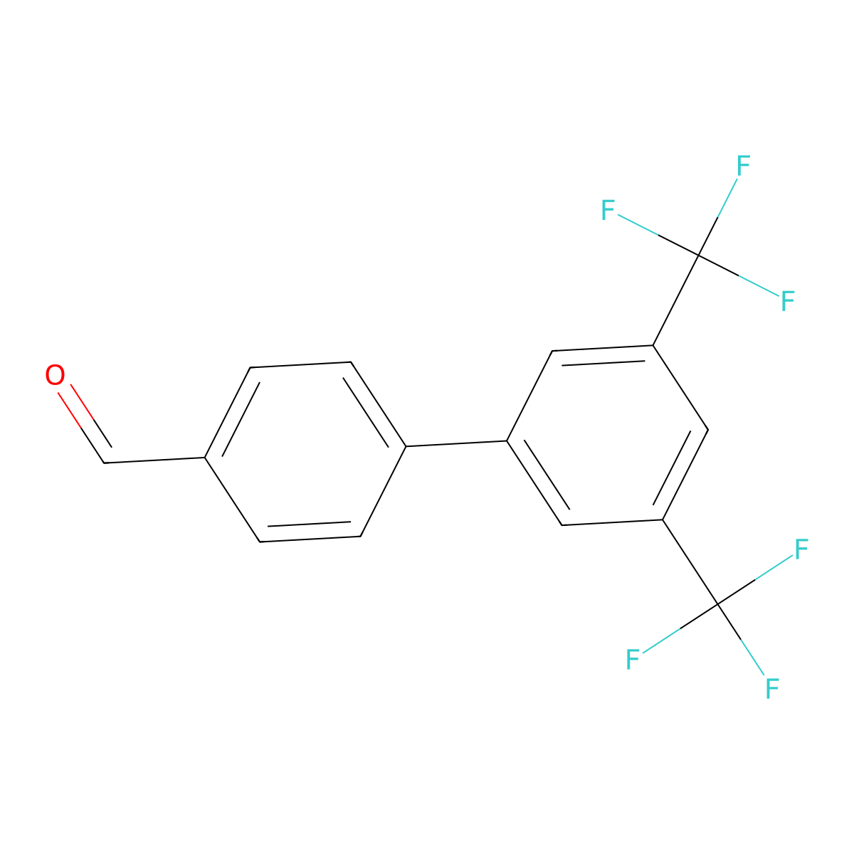 4-(3,5-Bis(trifluoromethyl)phenyl)benzaldehyde molecular structure, CAS 602307-22-2