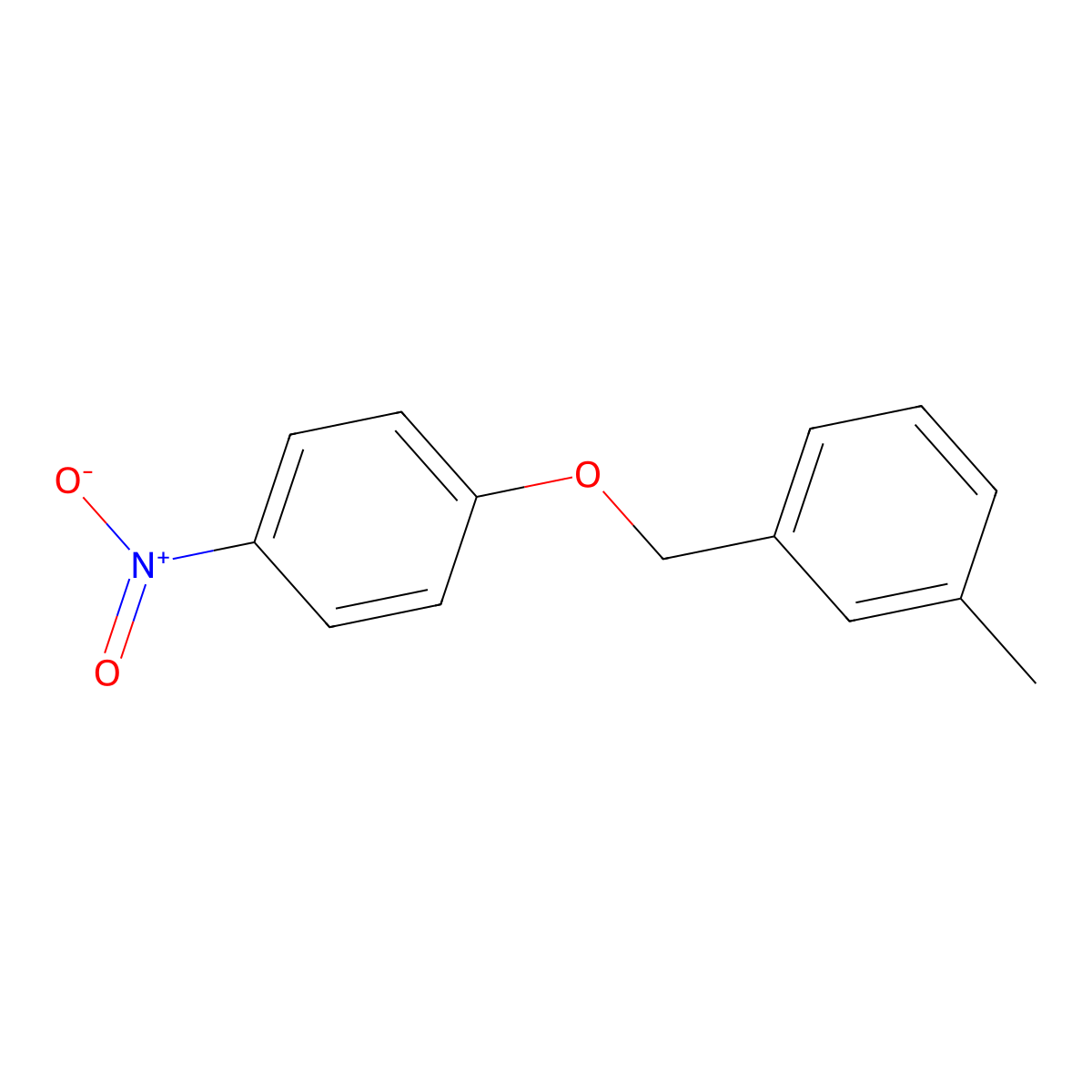 1-Methyl-3-((4-nitrophenoxy)methyl)benzene molecular structure, CAS 602314-40-9